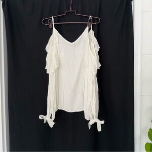 Elegant White Ruffle Top